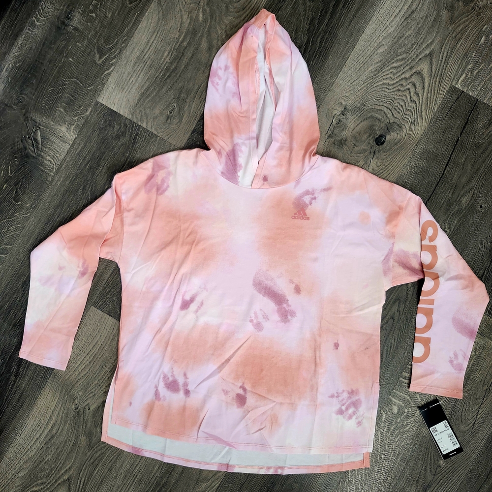 Adidas Kids Pink Tie-Dye Hoodie and Bootleg Pants